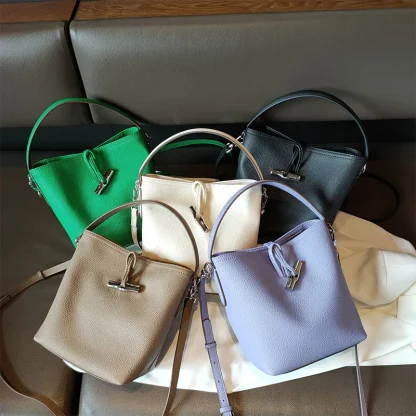Elegant Compact Bucket Bag - Image 7