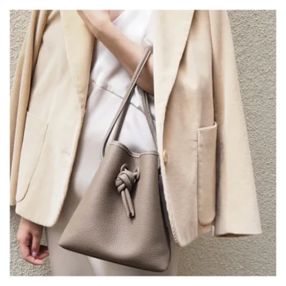 Stylish Drawstring Bucket Bag