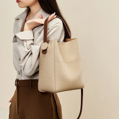 Simple Soft Bucket Bag