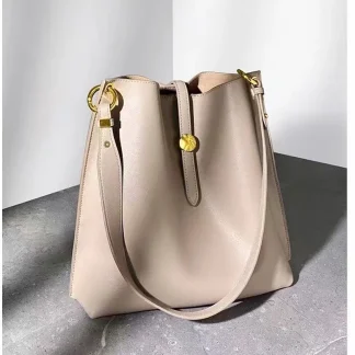 Elegant Solid Bucket Bag