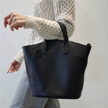 Simple Tote Bucket Bag - Image 3